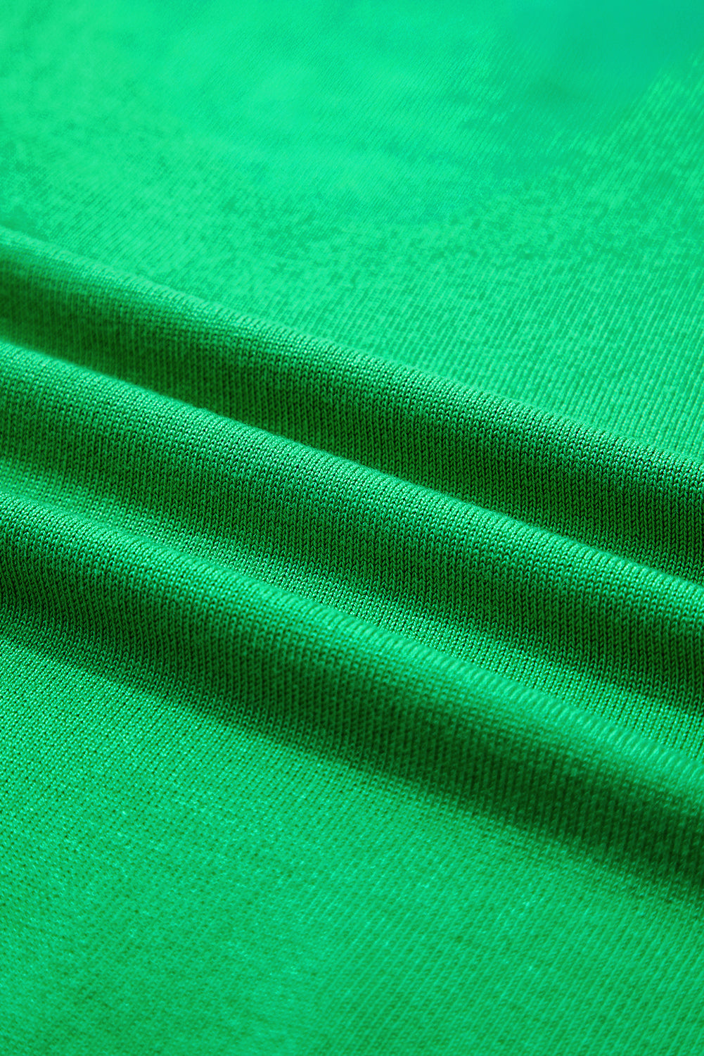 Rose Red Contrast Trim Round Neck Short Sleeve Loose Knit Top