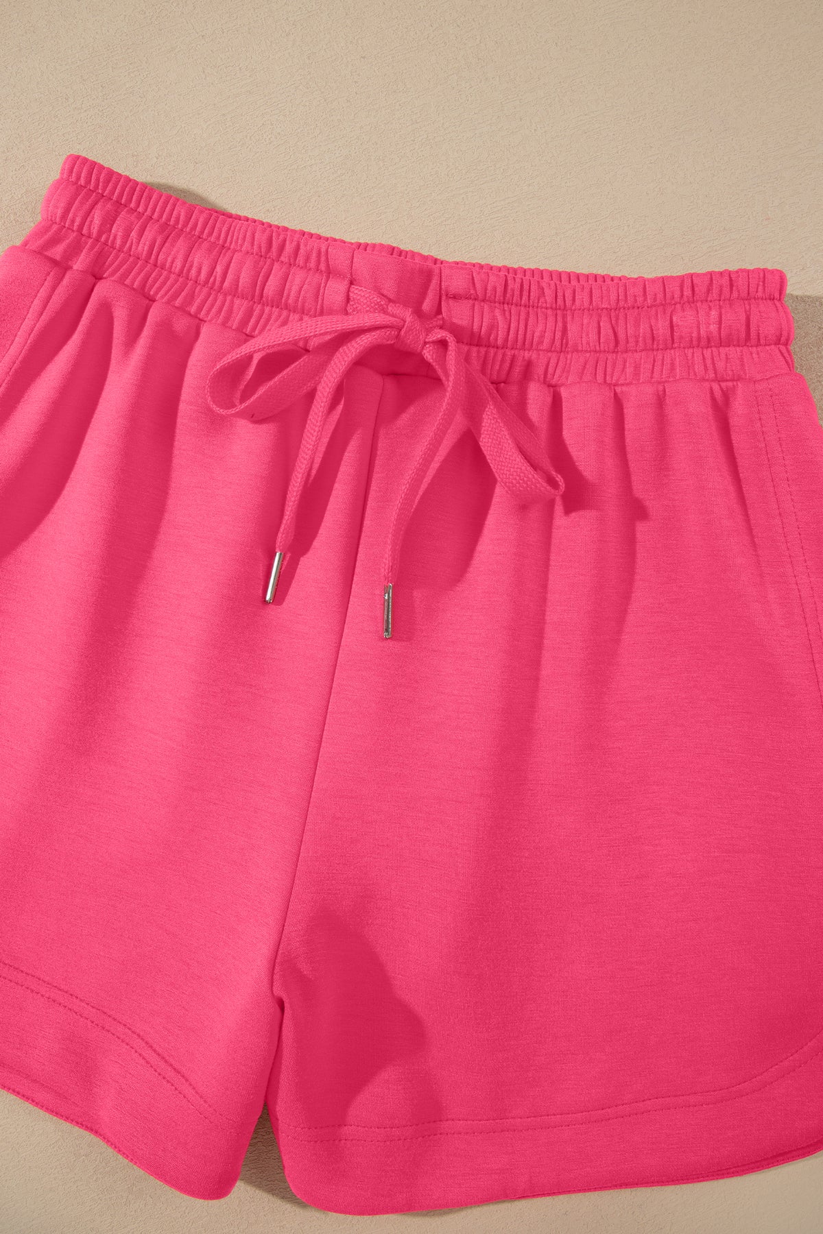Smoke Green Quarter Zip Sleeveless Top Drawstring Shorts Casual 2pcs Outfit