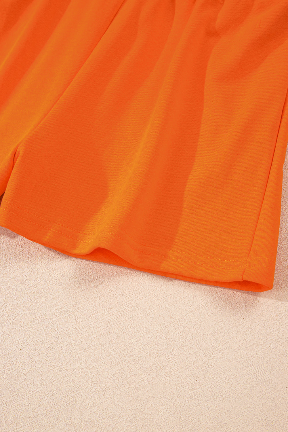 Fiery Red Varsity Stripe Detail Drop Shoulder Pullover Mini Skirt Set