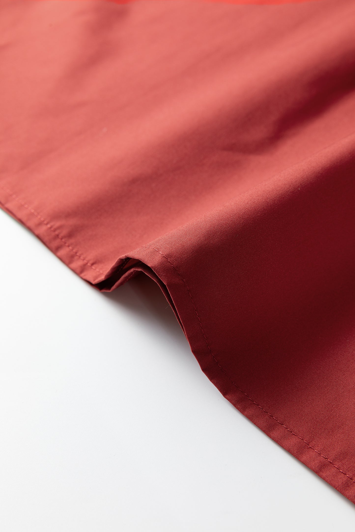 Clay Contrast Trim Flutter Sleeve V Neck Blouse