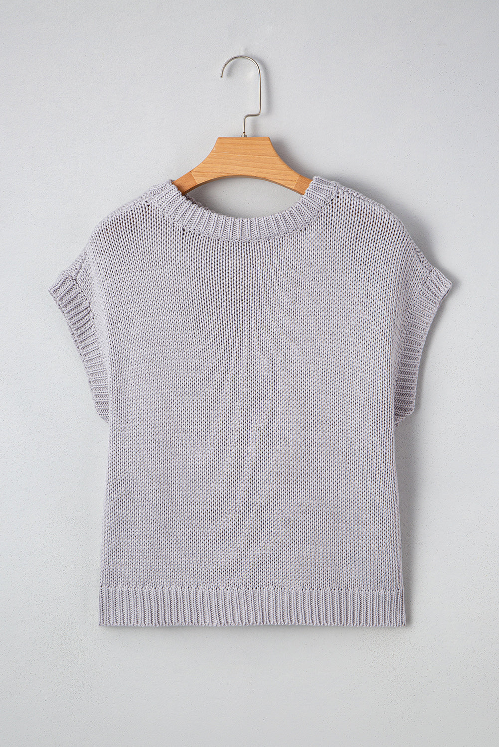 Parchment Bowknot Applique Cap Sleeve Sweater