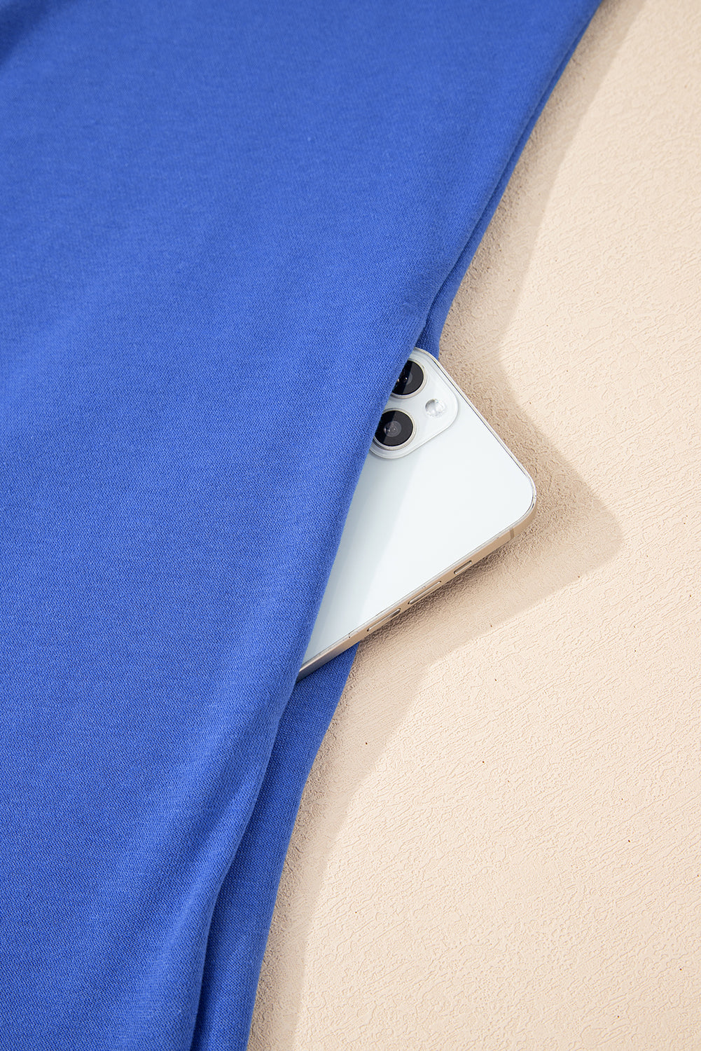 Sky Blue Varsity Contrast Banded Sleeve Shift Sweatshirt Dress