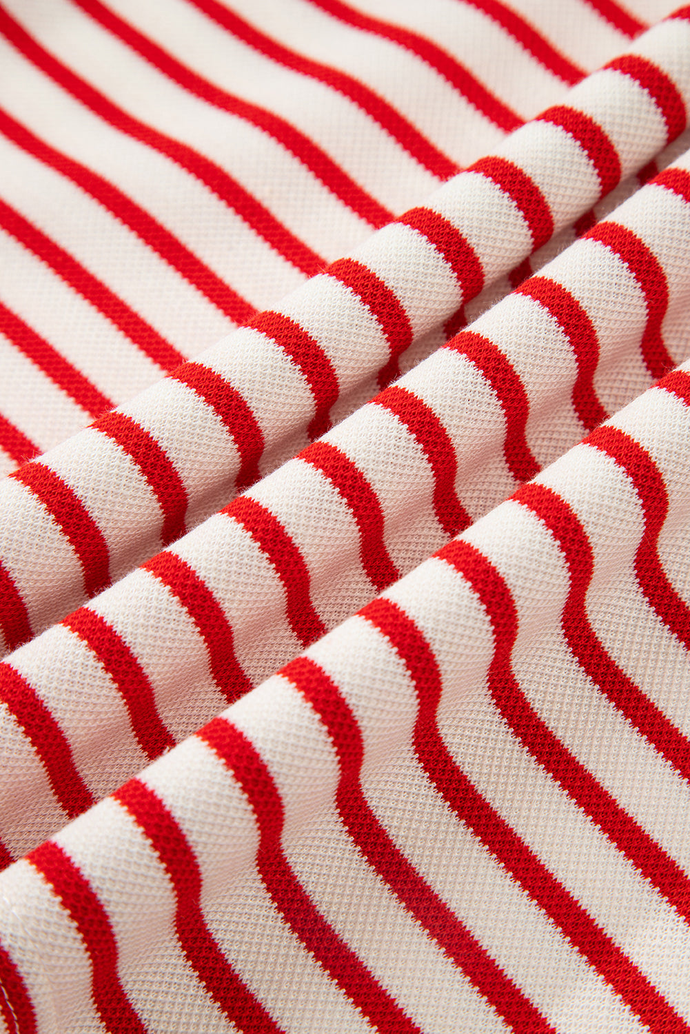 Pink Stripe Collared V Neck Drop Shoulder Pullover and Skort 2pcs Outfit