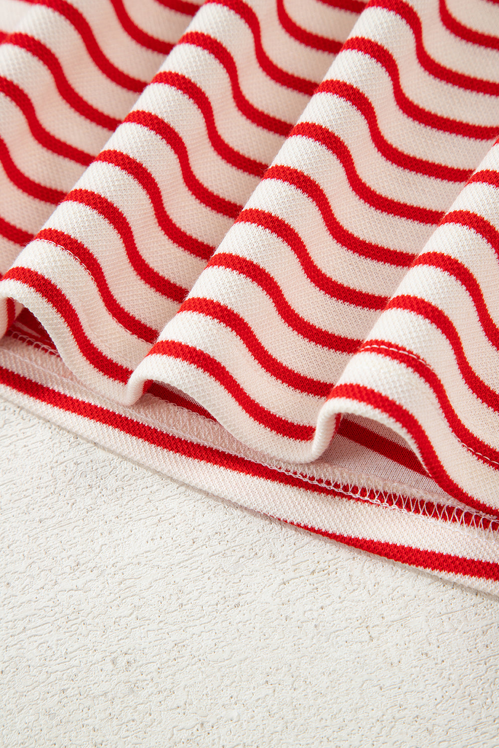 Pink Stripe Collared V Neck Drop Shoulder Pullover and Skort 2pcs Outfit